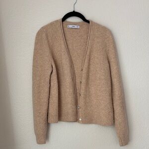 Women's Tan Cardigan Sweater